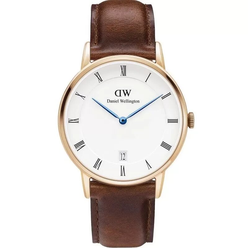 Наручные часы Daniel Wellington Dapper, коричневый, золотой