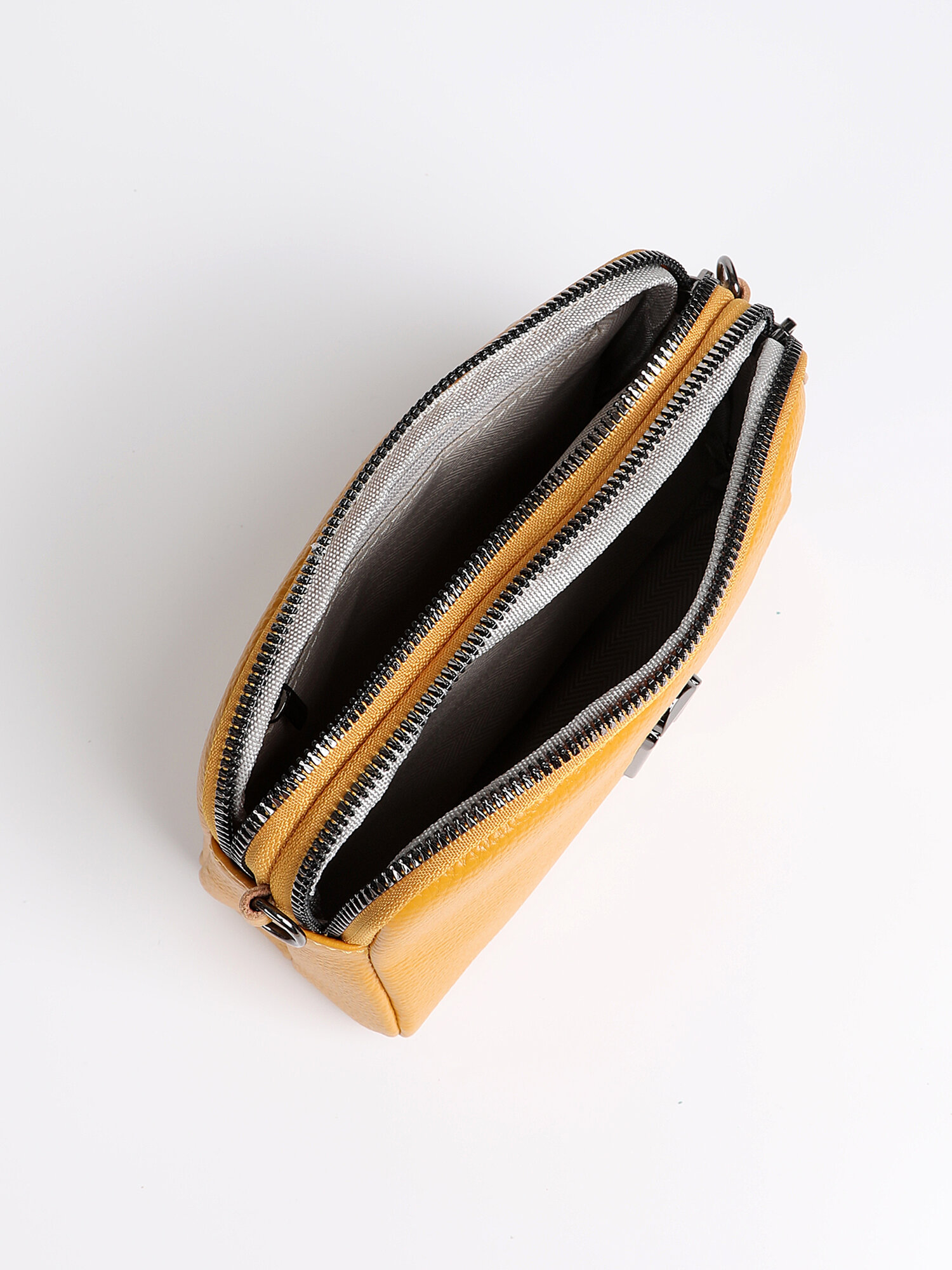 Сумка кросс-боди TERVOLINA, фактура зернистая, желтый — фото 1