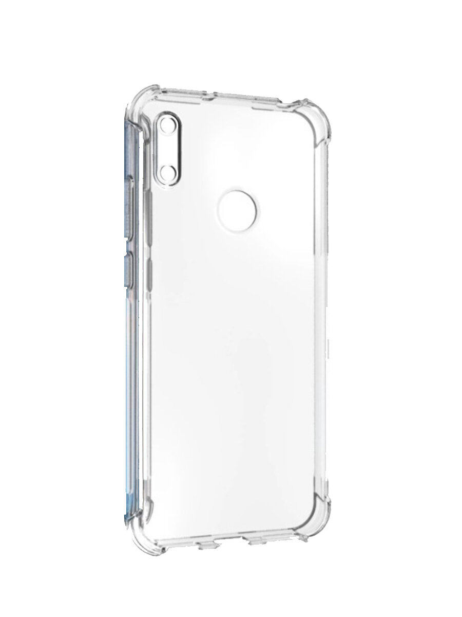 Чехол на Huawei Y6 Prime 2019 / Y6S с защитой камеры противоударный силиконовый "Антишок"