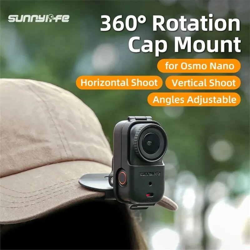 Sunnylife для Osmo Nano Visor Clip Персональная съемка Nano камера козырек для головного убора крепление для головы
