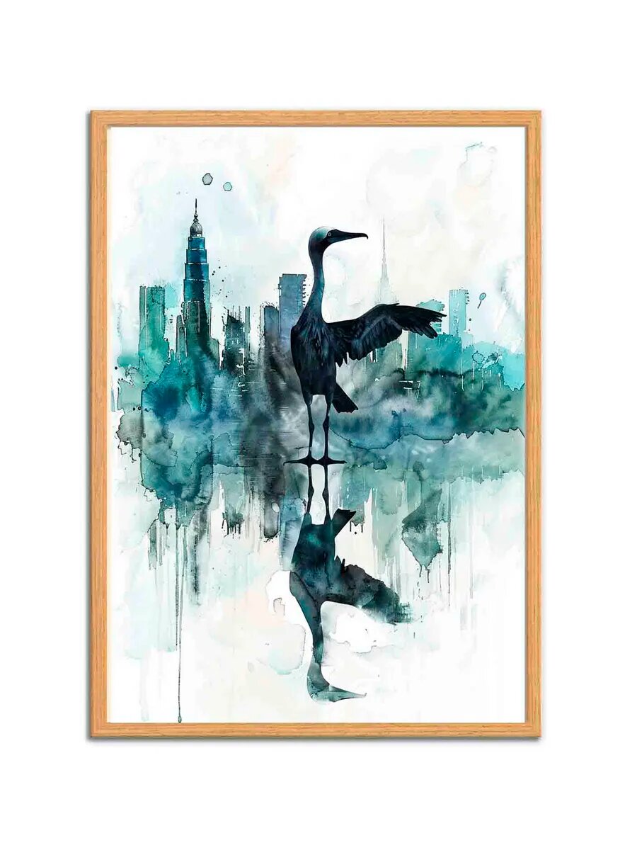 Птица-фрегат Птичья йога 5, Плакат 30x42см