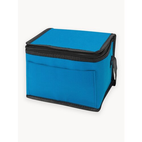 Сумка-холодильник , 5 литров, карман, ремень для переноски, цвет голубой