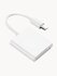 Картридер Type-C на micro SD+SD, с проводом, белый