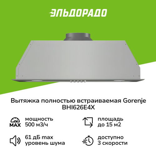 Вытяжка полностью встраиваемая Gorenje BHI626E4X 13999₽