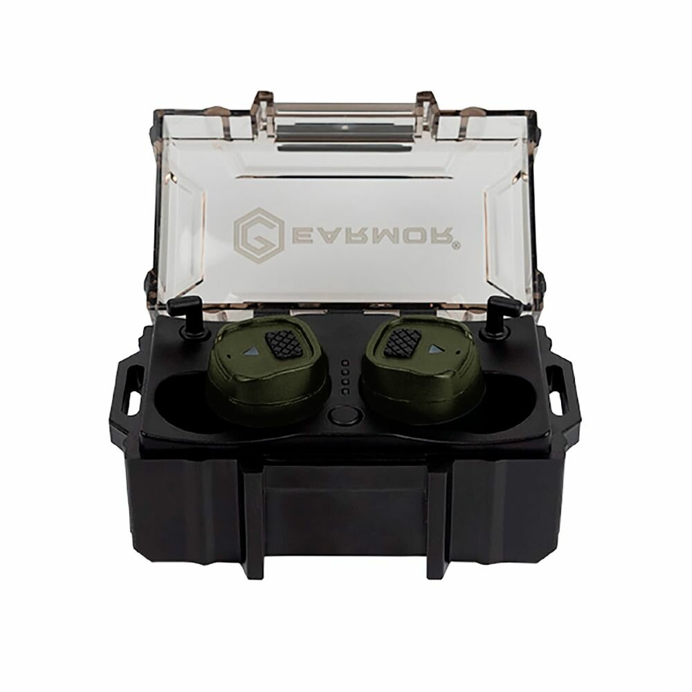 Активные беруши EARMOR M20T Pro зеленые с шумоподавлением, Bluetooth и кейсом — фото 1