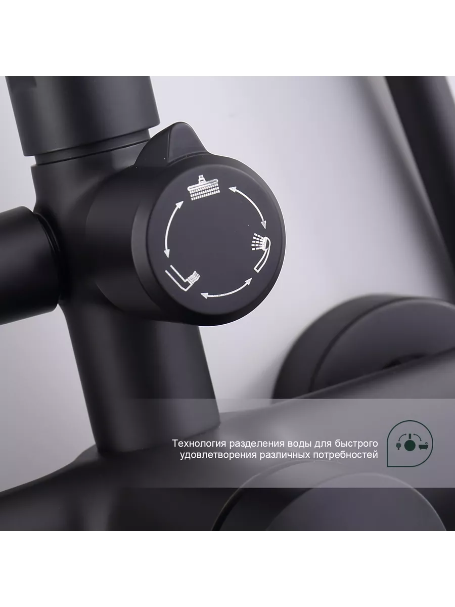 Душевая система со смесителем и тропическим душем Splenka S50.24.06 — фото 1