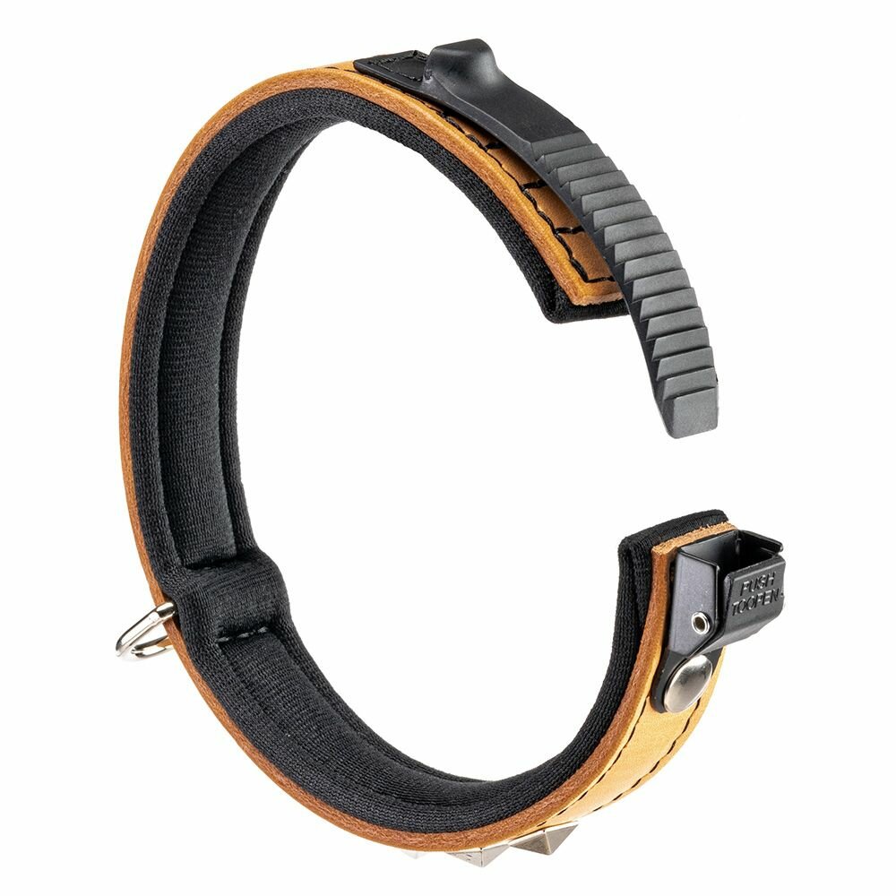 Картинки Ошейник Ferplast GIOTTO C20/34 кожаный с аппликациями и микрорегулировкой, бежевый