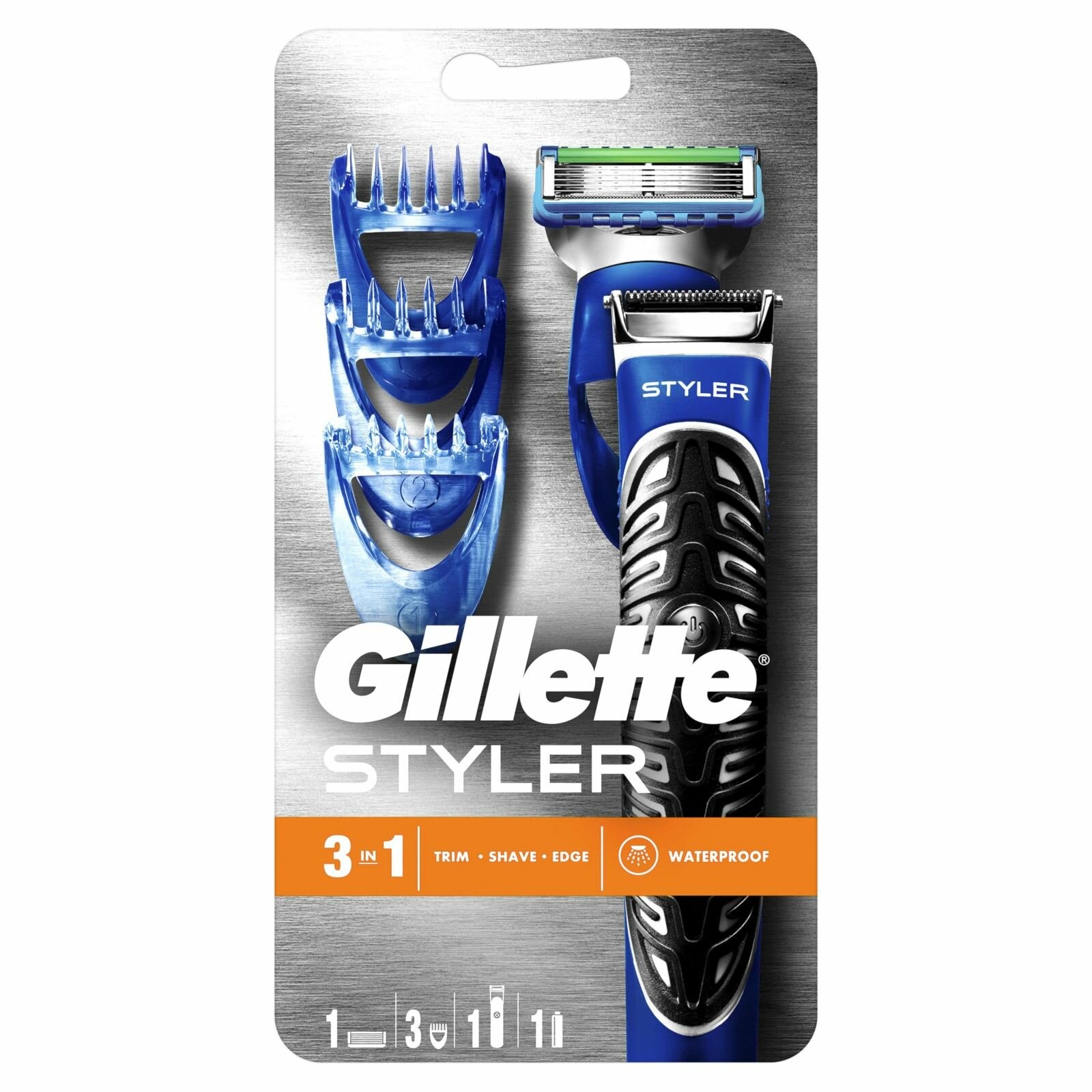 Бритва-стайлер для бороды Gillette Styler, универсальная, 3 в 1