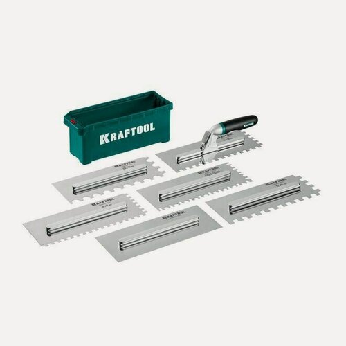 Изображение товара Набор нержавеющих гребенок KRAFTOOL 280x115 мм 6 шт, со сменной ручкой 33268-H6