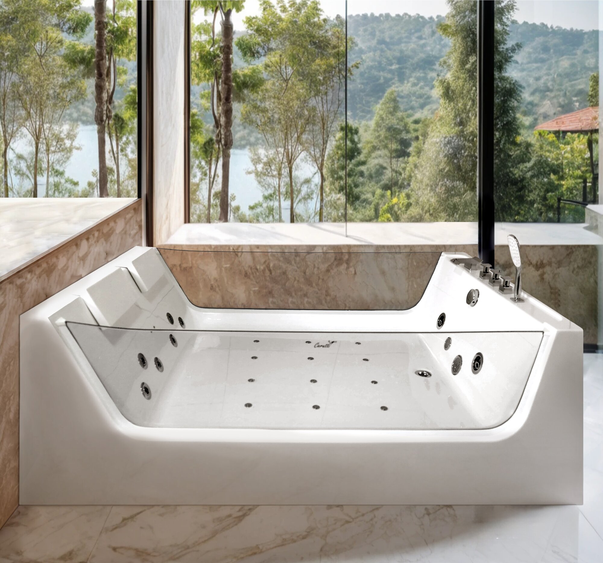 Ванна Ceruttispa C-454A акриловая гидромассажная (1700x1200x580)