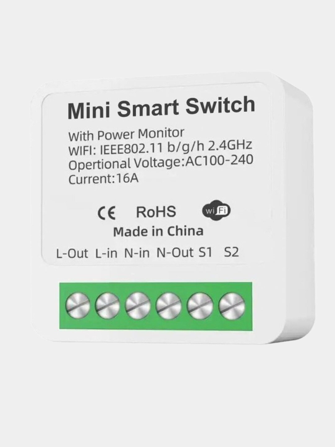 Беспроводное реле выключателя света Tuya 16A Smart WiFi — фото 1