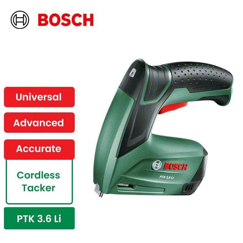 Степлер аккумуляторный BOSCH PTK3.6LI 400 пробивных листов встроенный аккумулятор