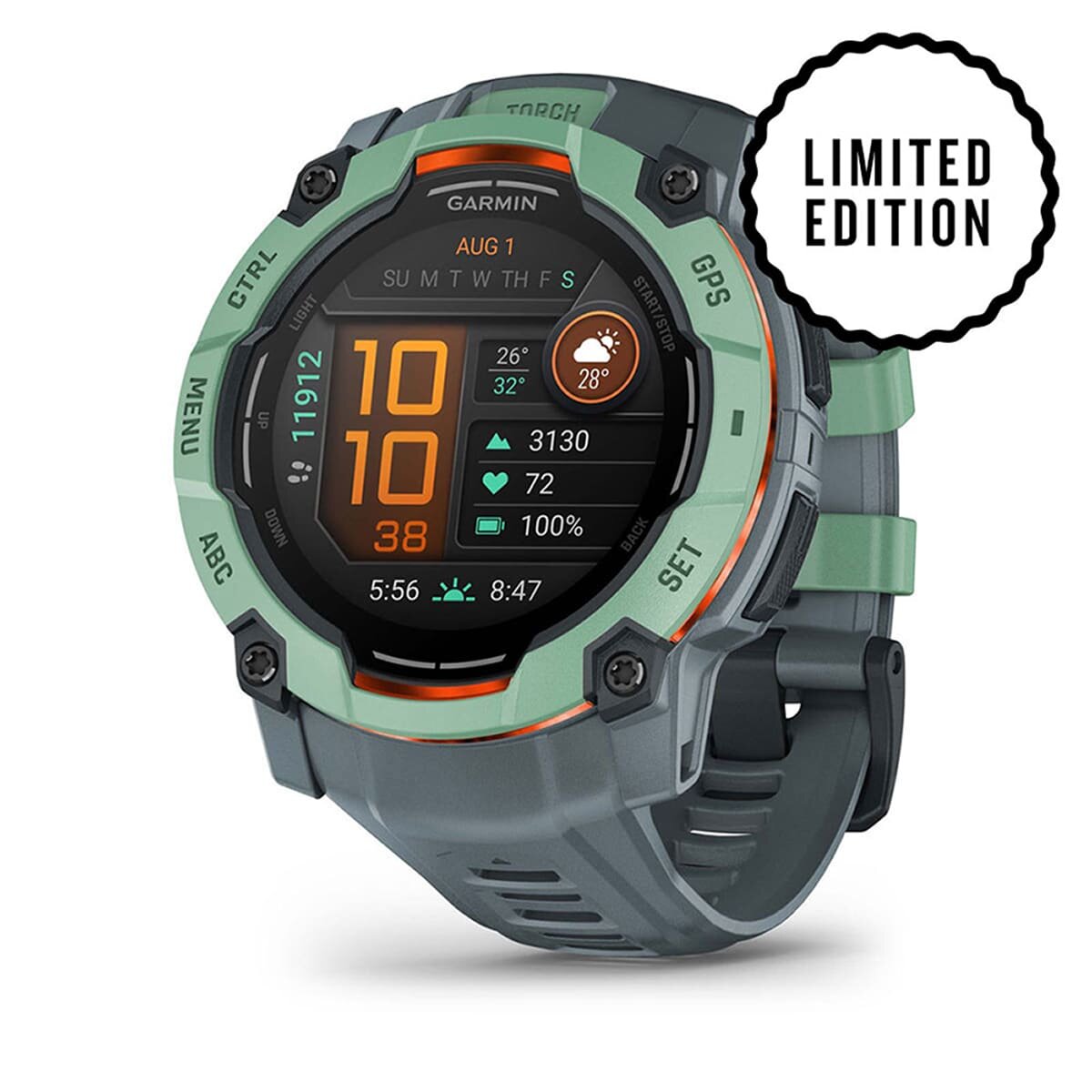 Умные-часы Garmin Instinct 3 50мм Тропический неон с силиконовым ремешком