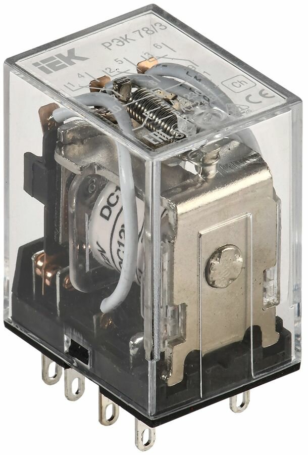 Реле промежуточное IEK РЭК 78/3(MY3) 5А 12В DC