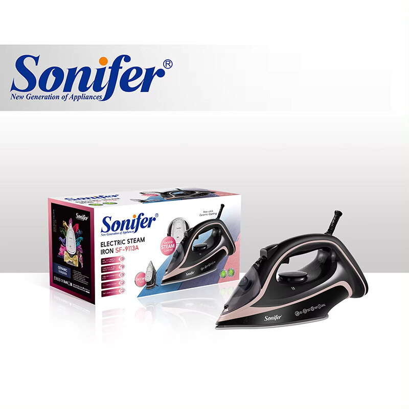 Паровой утюг Sonifer SF-9113, мощность 2400 Вт, металлокерамическая подошва — фото 1