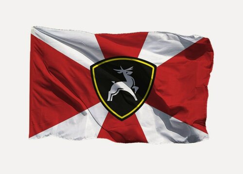 Изображение товара Флаг Приволжского округа ВВ МВД РФ 70х105 см на шёлке для ручного древка