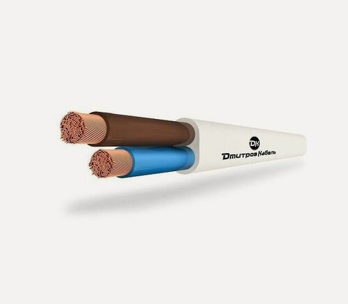 Изображение товара Кабель электрический ШВВП 2х0,75 45м шнур белый, провод для ремонта медный