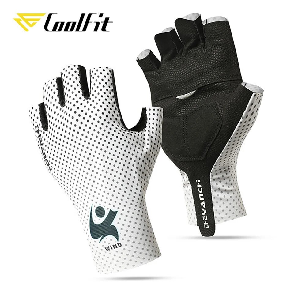 Coolfit Полупальцевые велосипедные перчатки, M, Черный, Мужской