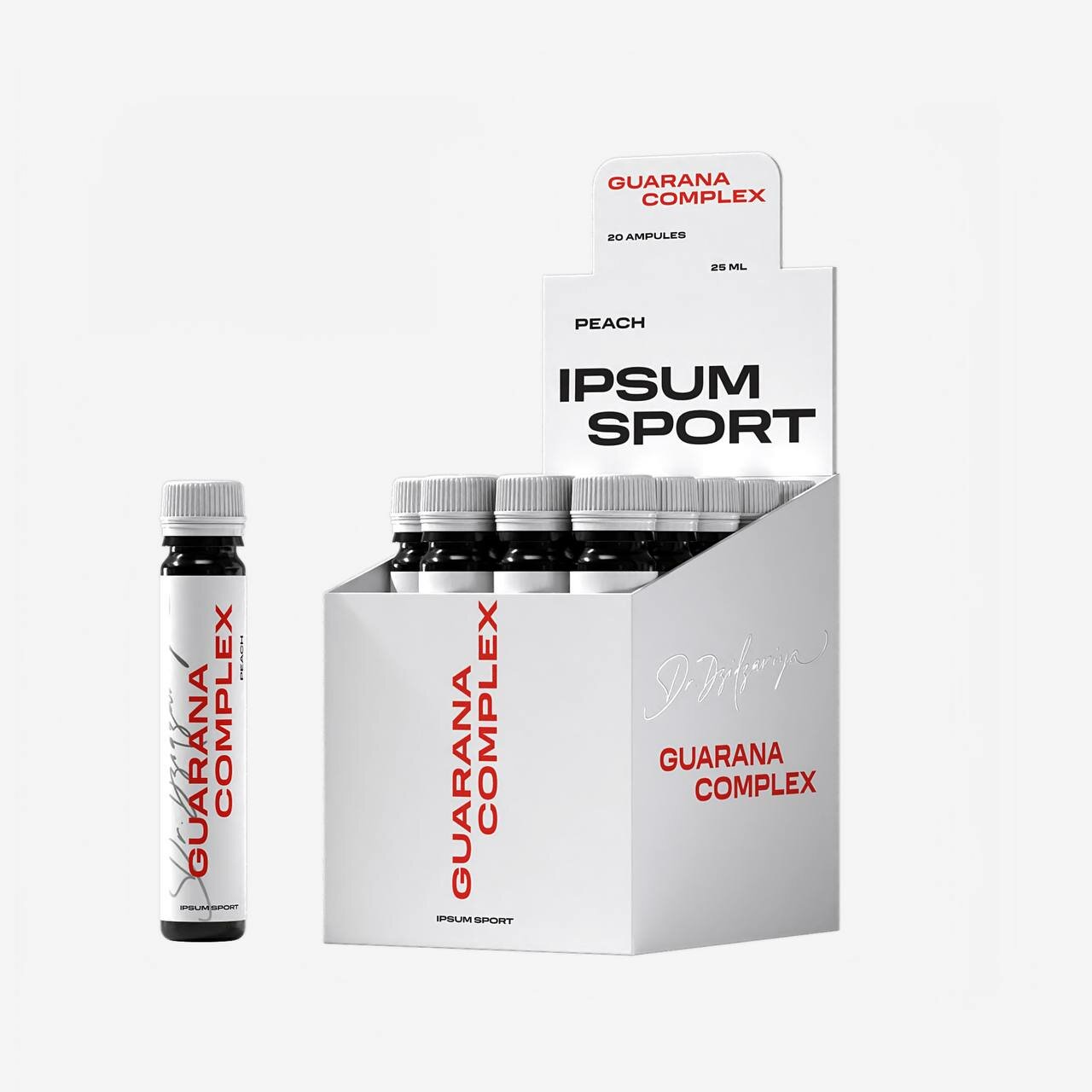 Гуарана жидкая IPSUM спортивный предтреник, ампулы 20 шт по 25 мл