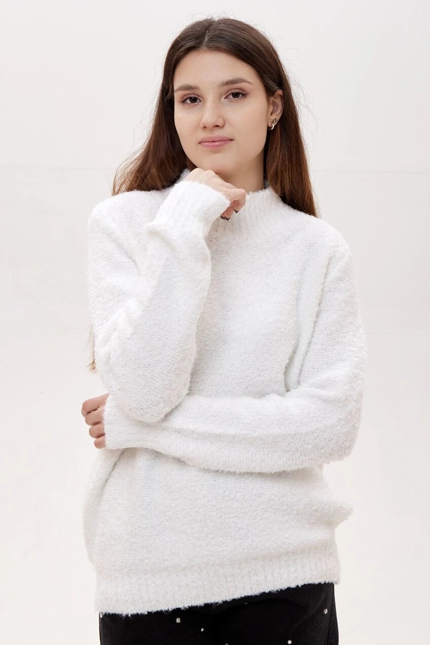 Свитер Selfie, размер L, , белый — фото 1