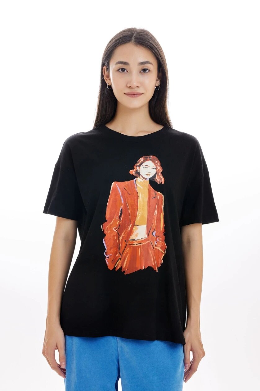 Футболка Selfie, размер S, черный — фото 1