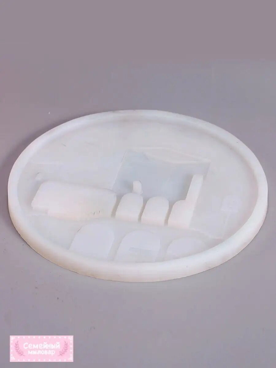 Молд силиконовый / форма Большие часы 25см для гипса — фото 1