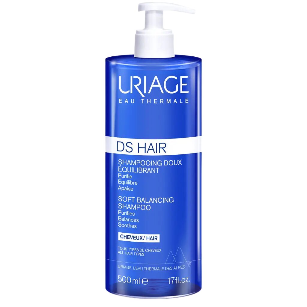 Uriage DS Hair Мягкий балансирующий шампунь для волос флакон-помпа 500 мл 1 шт