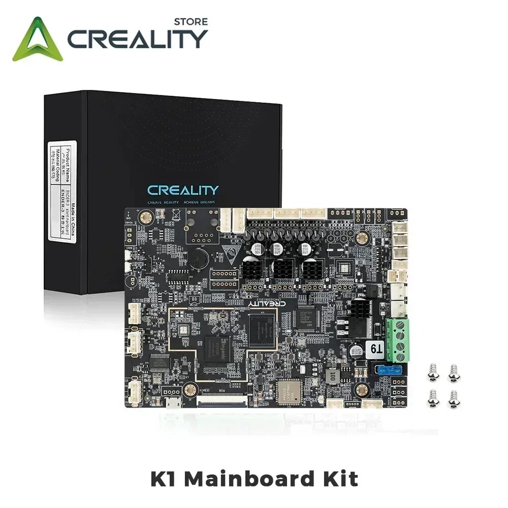 Creality Original K1 / K1 MAX Комплект материнской платы Модернизированный комплект материнской платы Mute_CR4CU 220812 Детали 3D-принтера S12_32_TMC2209_X2000E, K1 Mainboard Kit