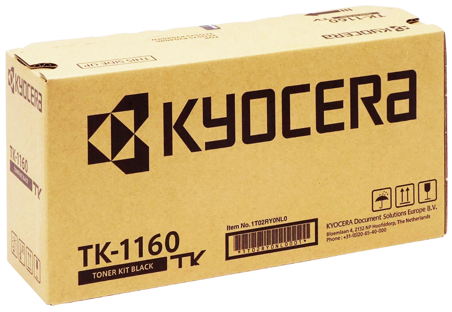 Картридж Kyocera TK-1160 (1T02RY0NL0) черный для Kyocera ECOSYS P2040dn/ P2040dw, 7200 страниц, оригинальный