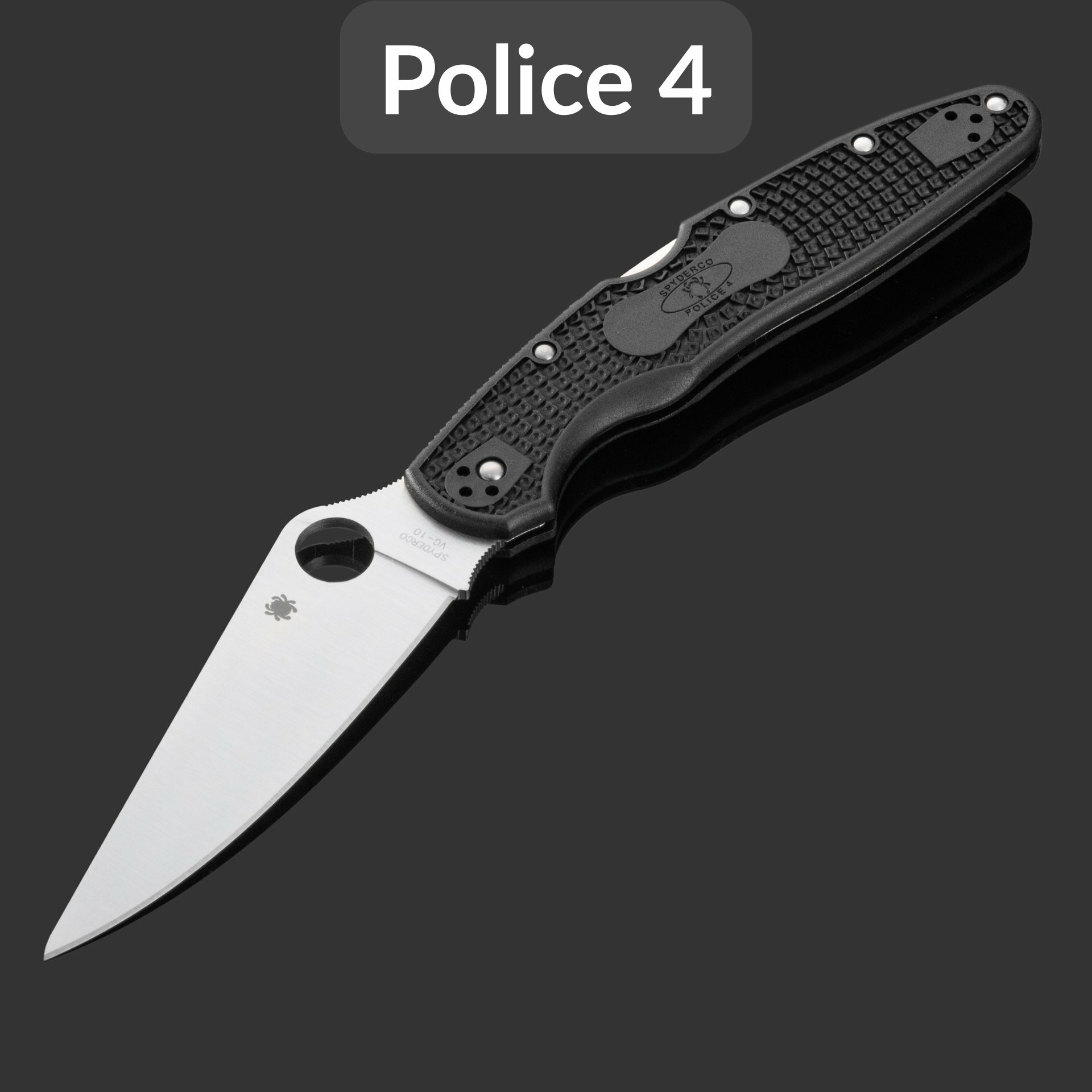 Складной нож Spyderco Police 4 LTW, сталь VG-10, рукоять Black FRN, артикул C07PBK4