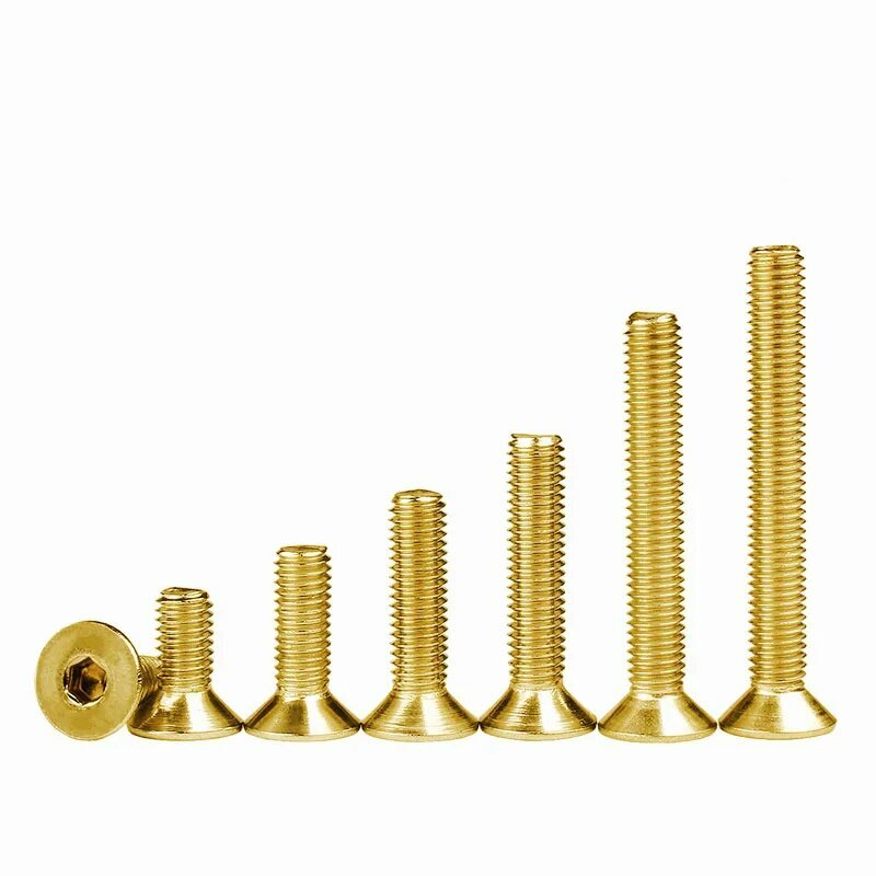 Тиран позолоченные титановые болты M2-M6 DIN7991 DIN7991 M3x16 (10PCS)