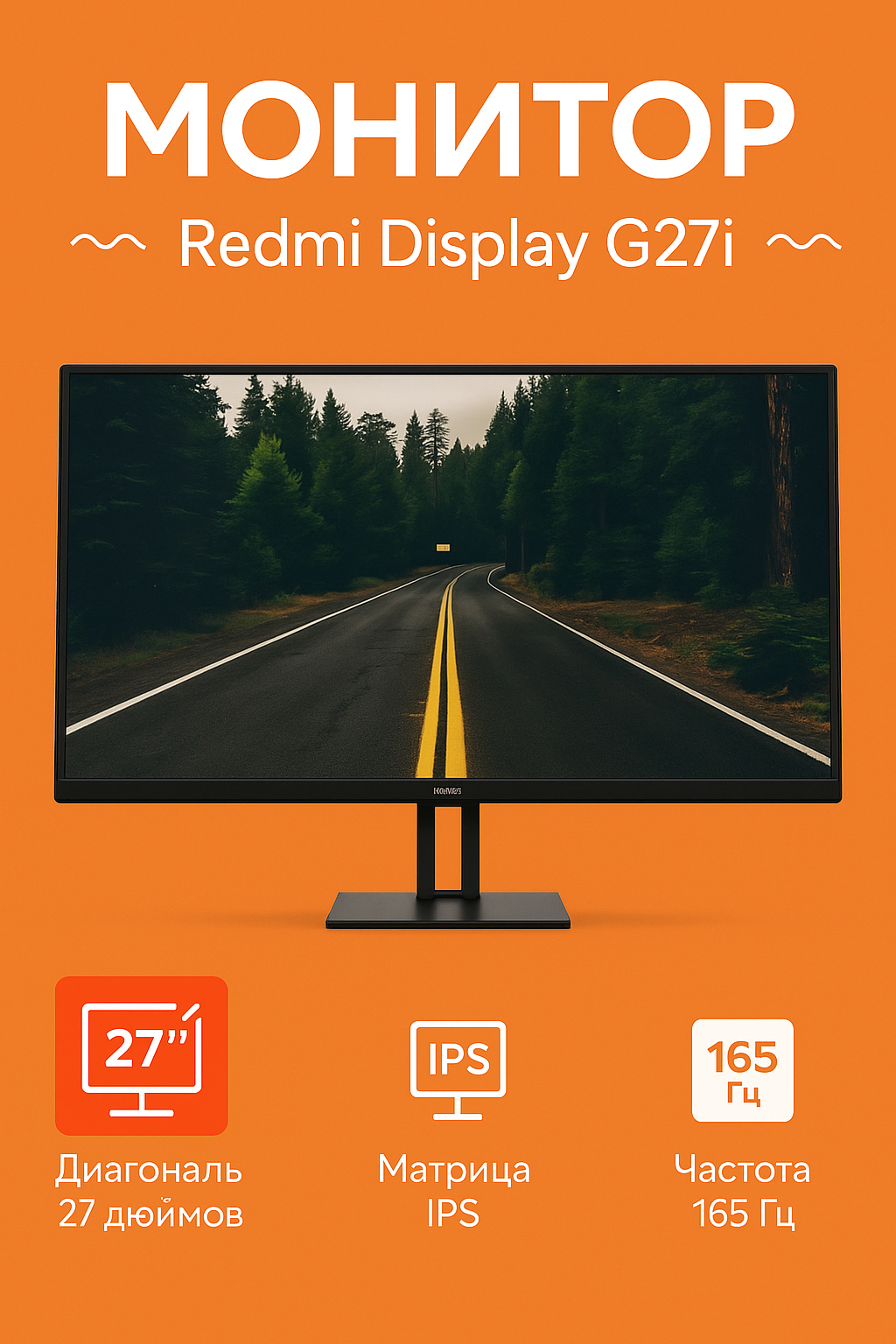 Монитор Xiaomi Redmi Display G27i 27" IPS 165Hz P27FBB-RGGL EU