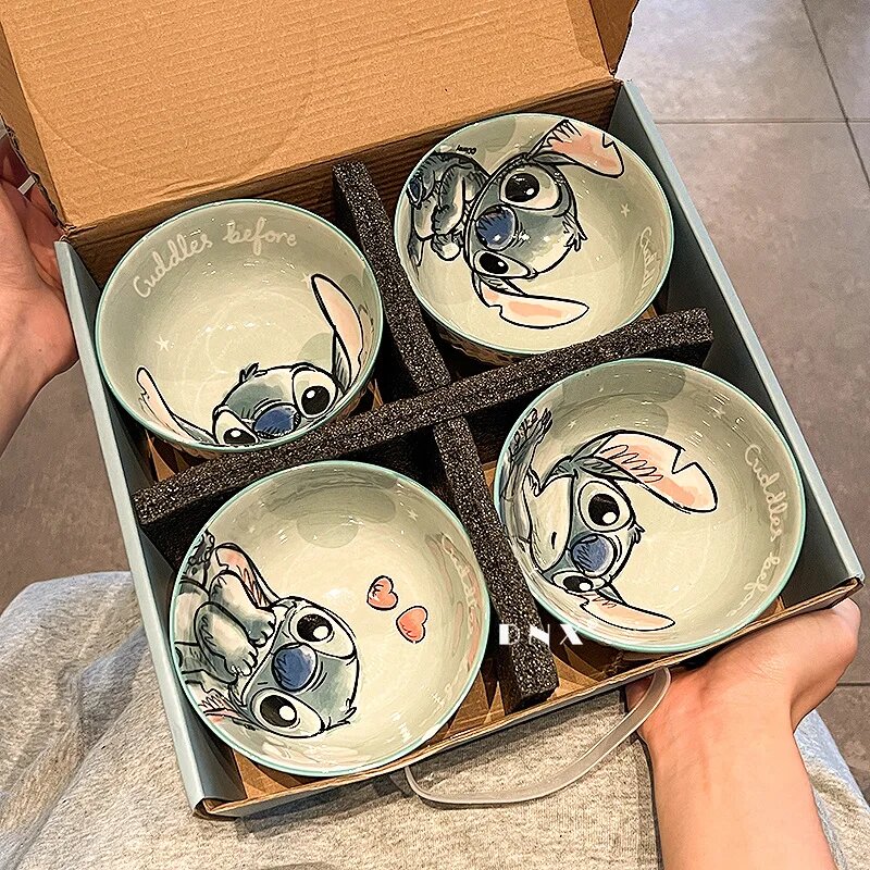 4 шт. Миски Лило и Стич MINISO, Stitch