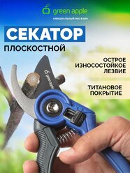 Секатор Green Apple GTAS-071, для веток, диаметр 20мм, стальной, с ABS-рукоятками, синий
