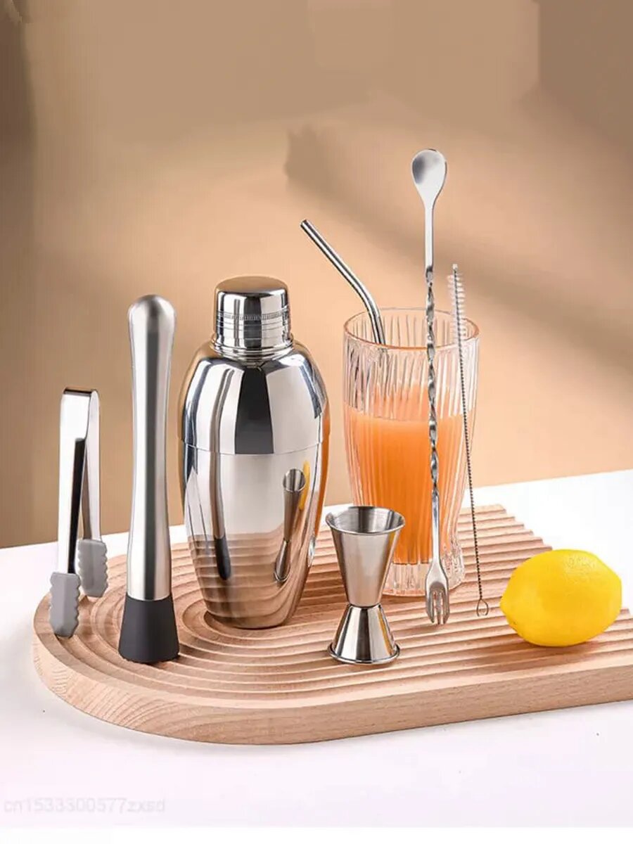 Картинки Набор для бармена Circle Joy Cocktail Shaker Bar Set, CJ-CSB01, серебро