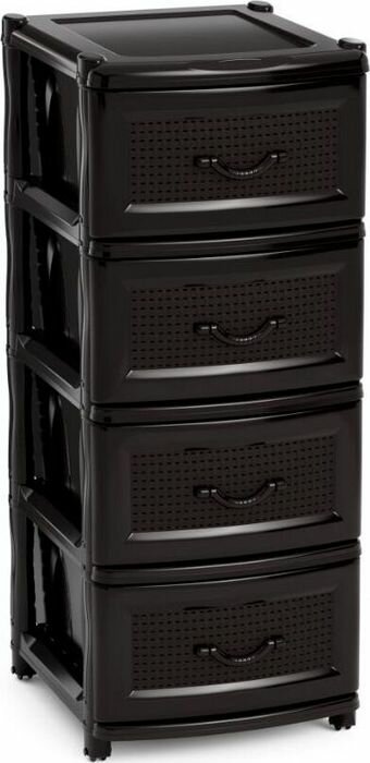 Комод Альтернатива М2443 Эконом пластмассовый 4-х ярусный 480х380х980мм