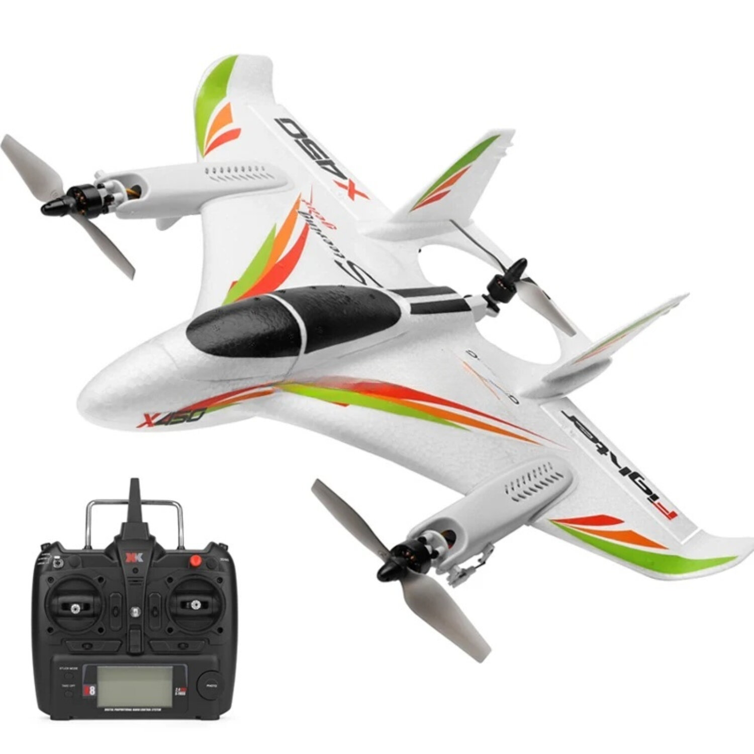 Радиоуправляемый самолет WLtoys 2.4G 6CH 3D | 6G RC - X450 для начинающих
