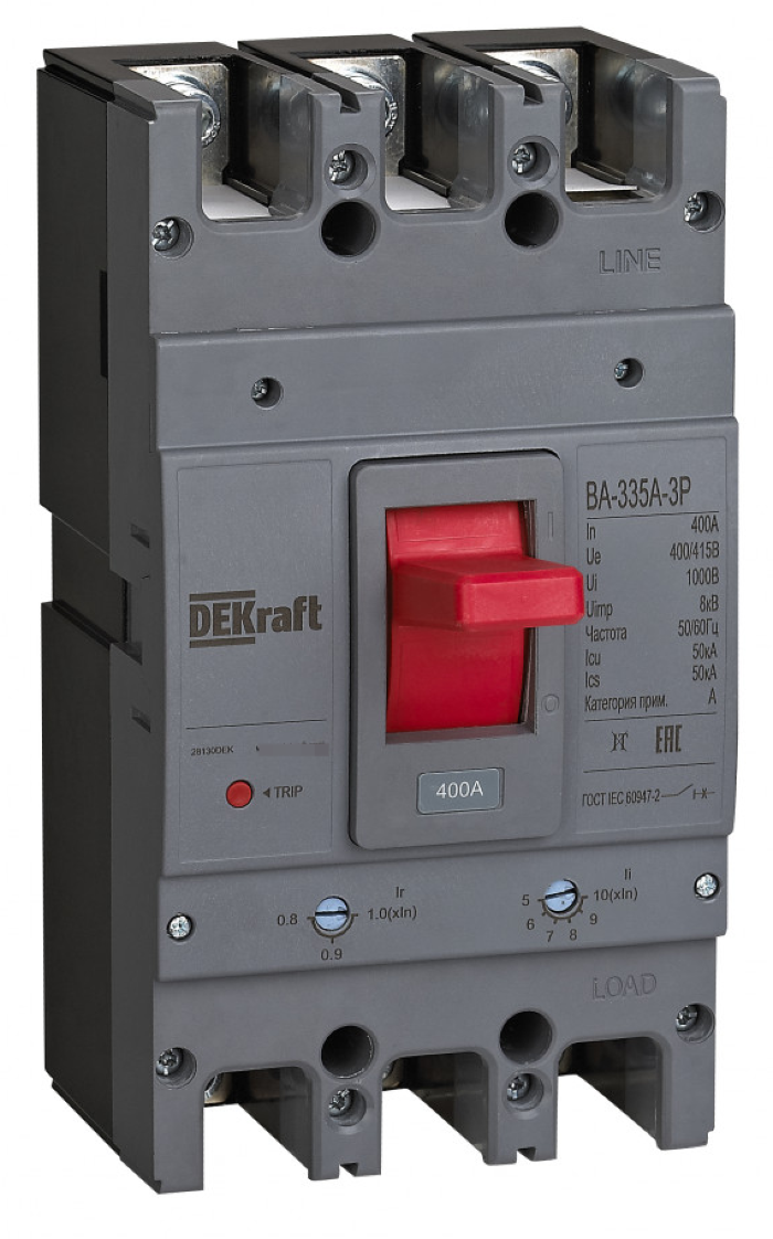 Автоматический выключатель DEKraft / ДеКрафт ВА-335А, 3P 500А, 50кА, 28135DEK / электроавтомат