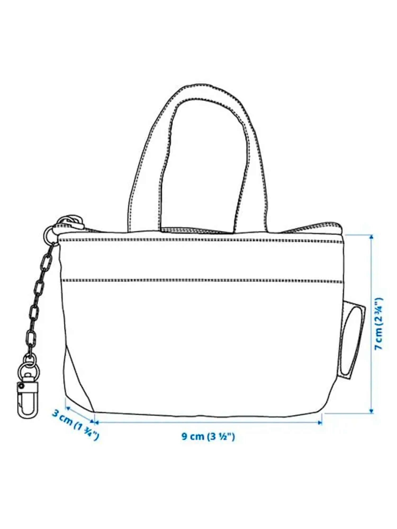 Брелок ИКЕА, синий — фото 1