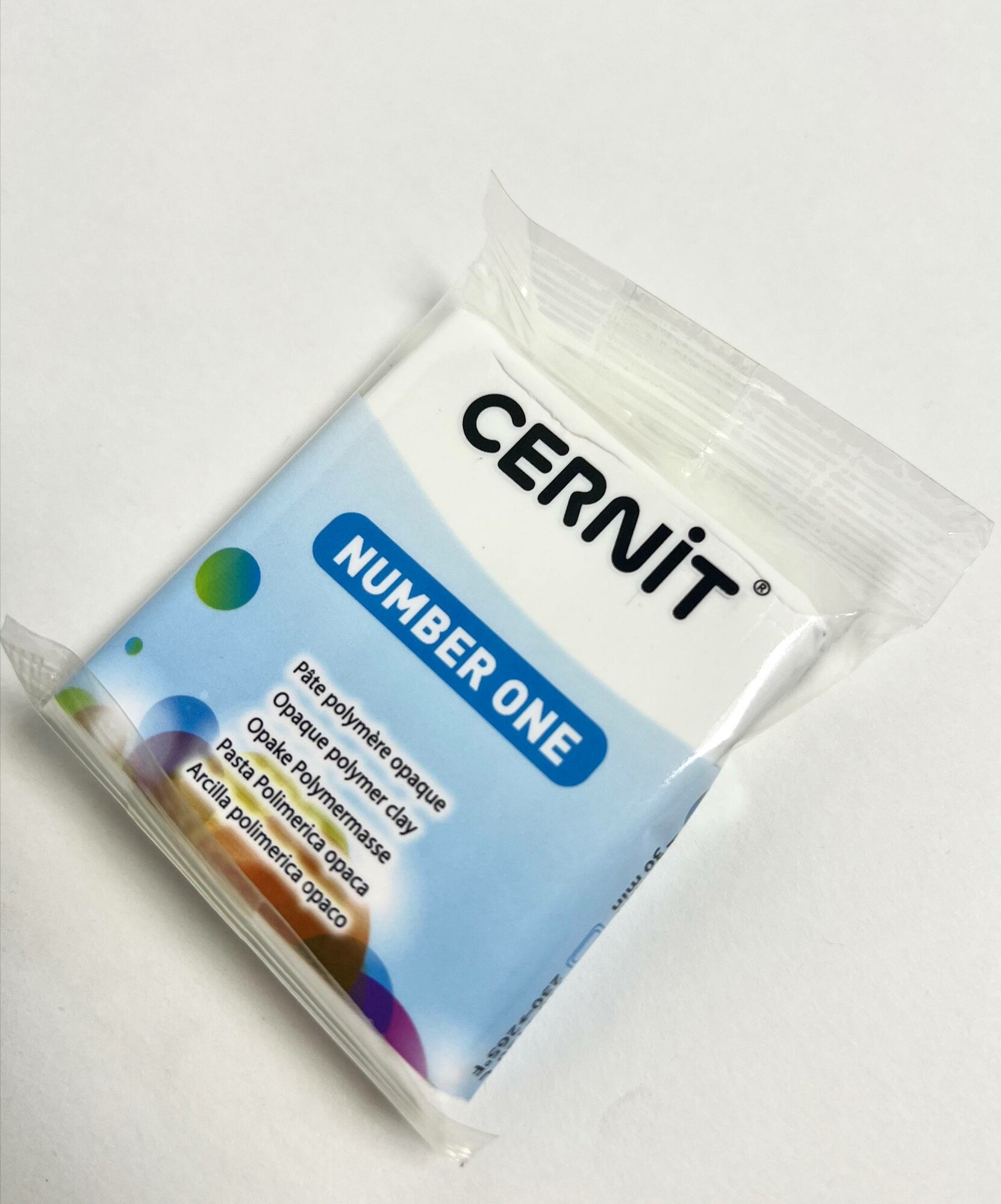 Полимерная глина Cernit Number one "Opaque white", цвет белый, 56грамм, для лепки из полимерной глины — фото 1