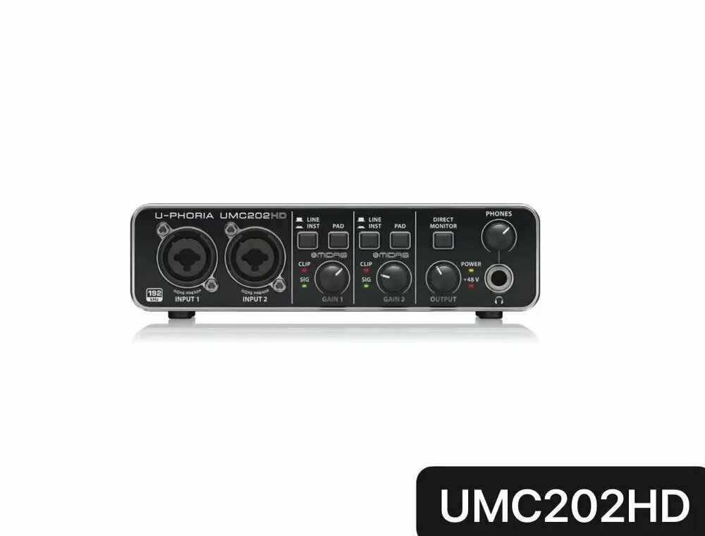 Студийная звуковая карта Behringer U-PHORIA UMC202HD