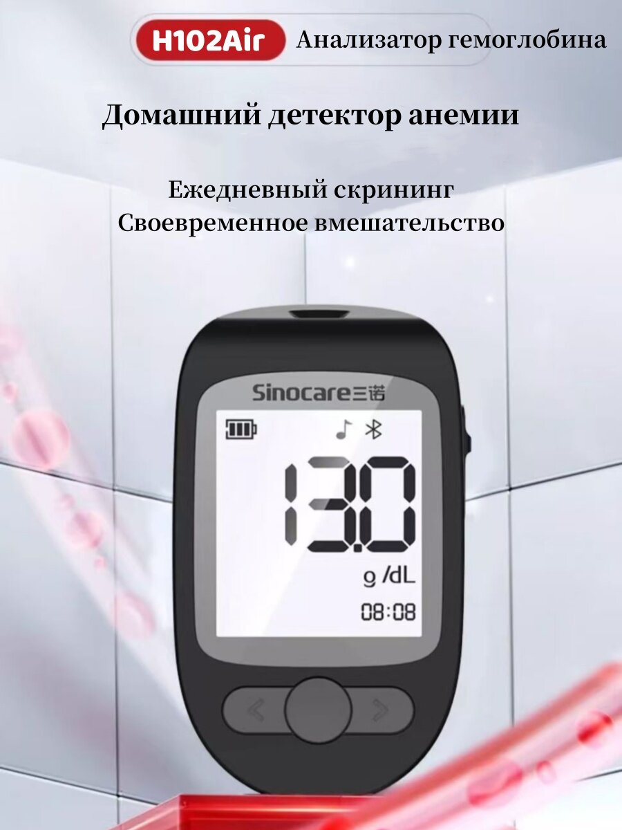 Картинки Sinocare: Домашний анализатор гемоглобина: анемия за 1 минуту!