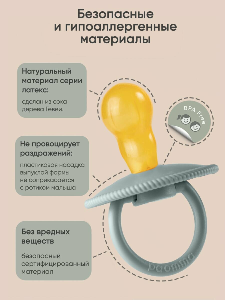 Соски Соска-пустышка для новорожденных от 18 месяцев, латексная