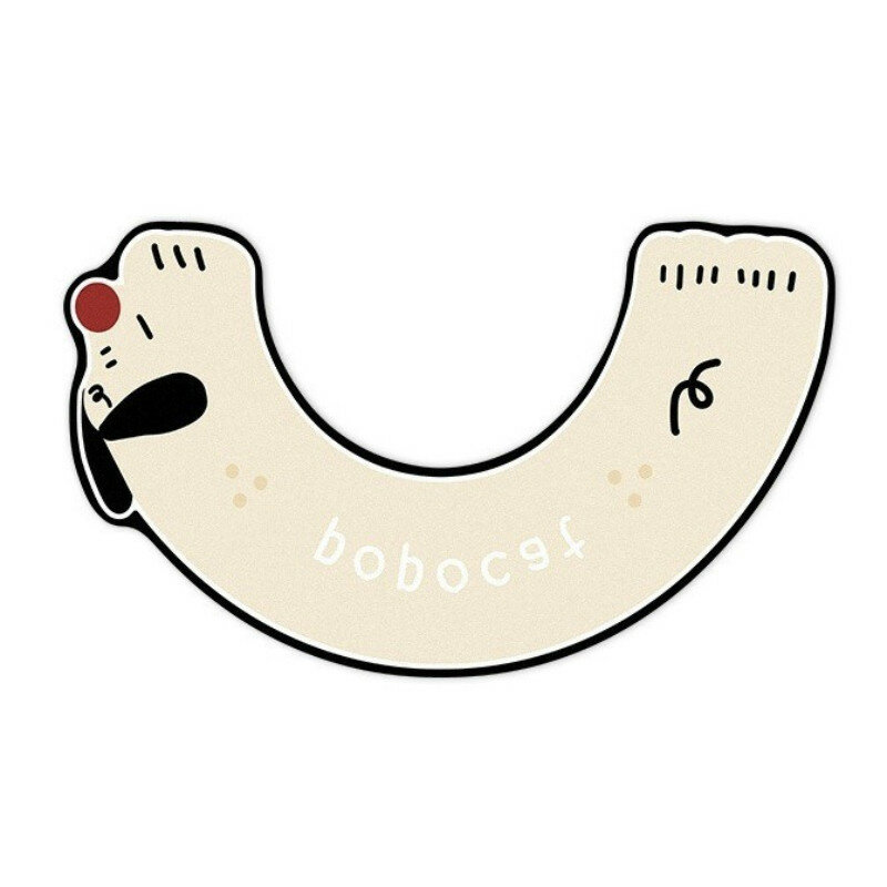 Коврик для пола в форме таксы из диатомовой глины с нескользящим дизайном для кухни или ванной бежевый 65x385см