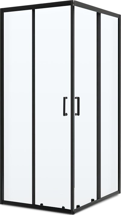 Душевой уголок BelBagno Uno -195 A 2 100 C Nero без поддона стеклянный черный 100x100 квадратный раздвижной