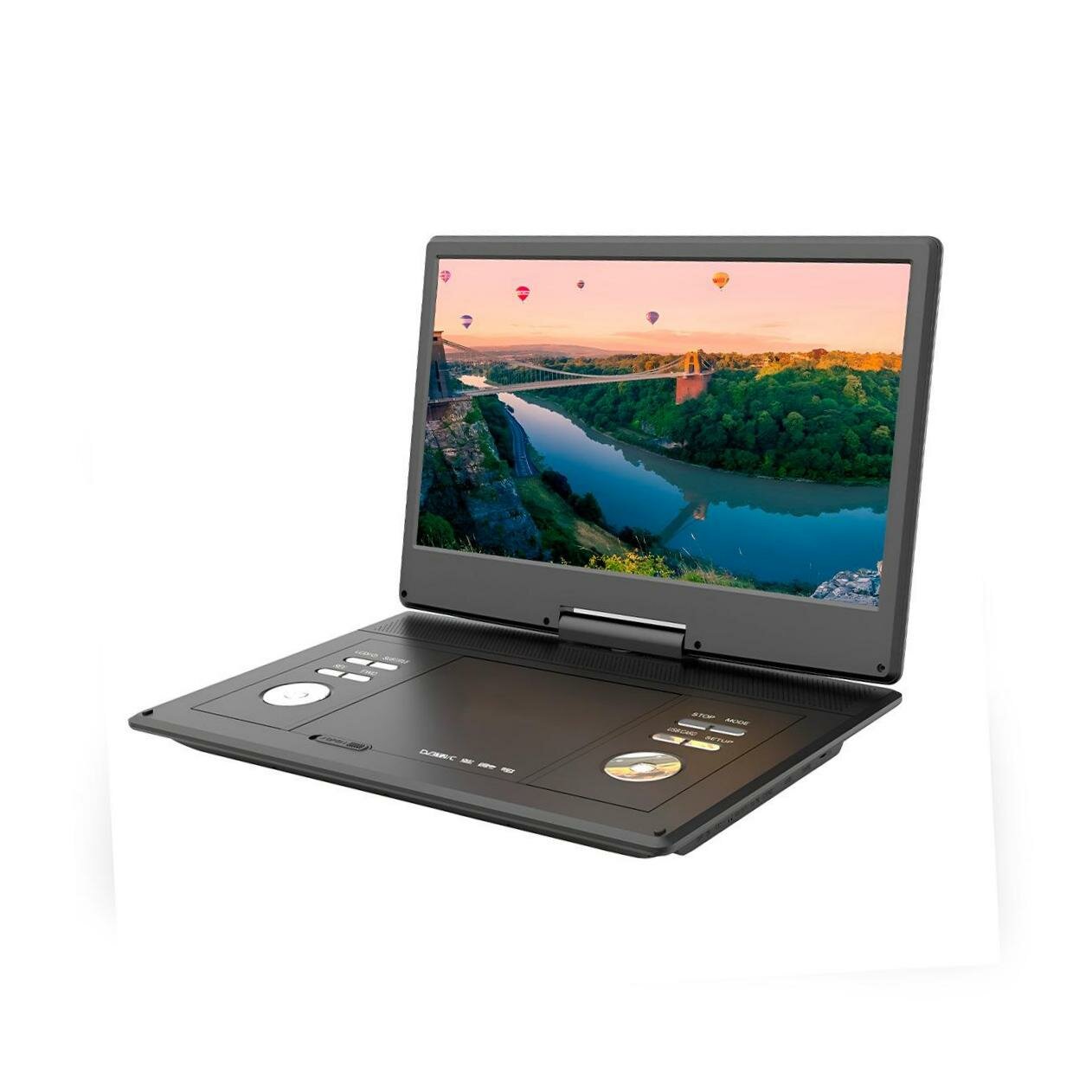 Портативный DVD проигрыватель DVB-T2 15" Eplutus EP/1404T (АКБ) (M56834PO) переносной DVD плеер с экраном. Встроенный АКБ