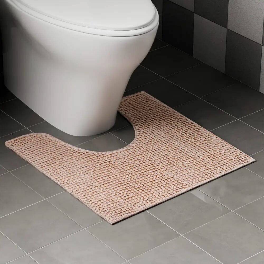 Коврик для туалета Merci 45x45 см цвет бежевый