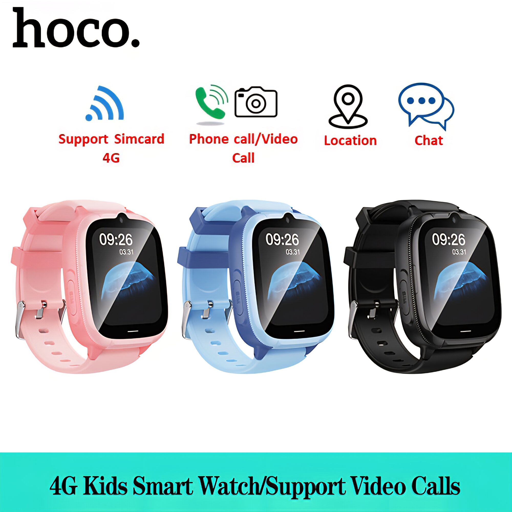 Смарт-часы HOCO "CHILDREN CARE" Y106, с функцией 4G, для детей