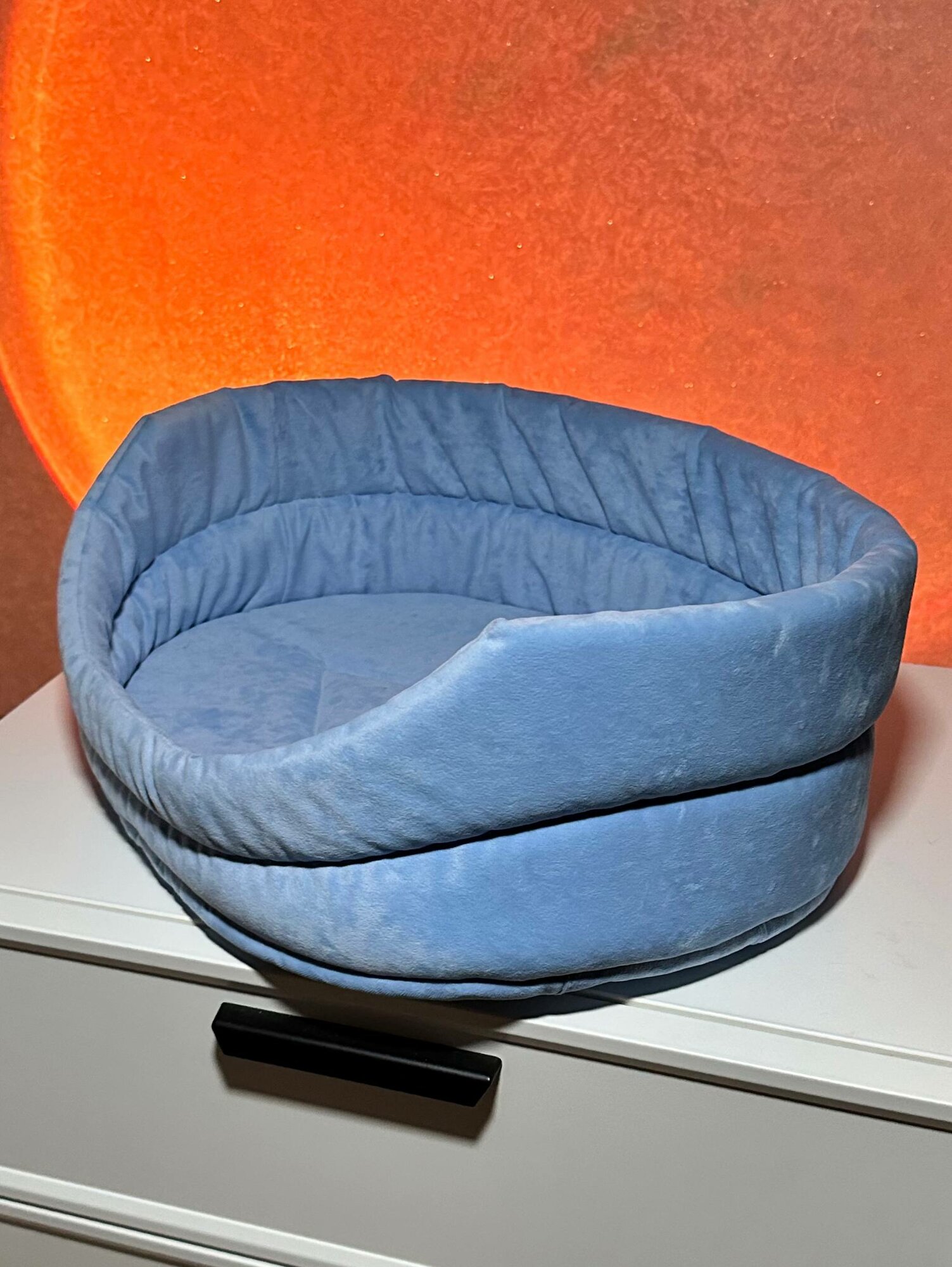 Лежанка для кошек и собак 45х35х15 голубая — фото 1