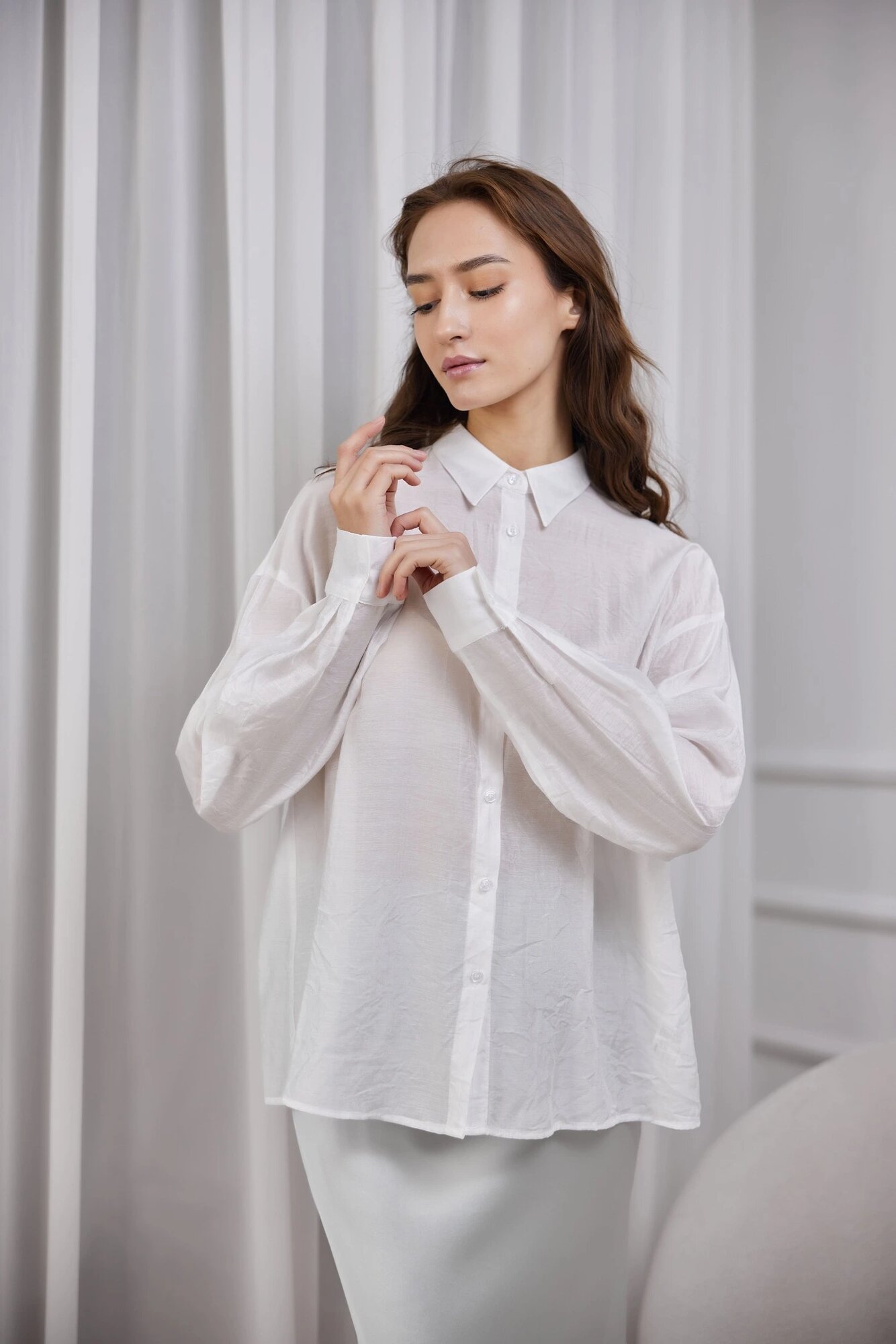 Рубашка Selfie, размер M, белый — фото 1